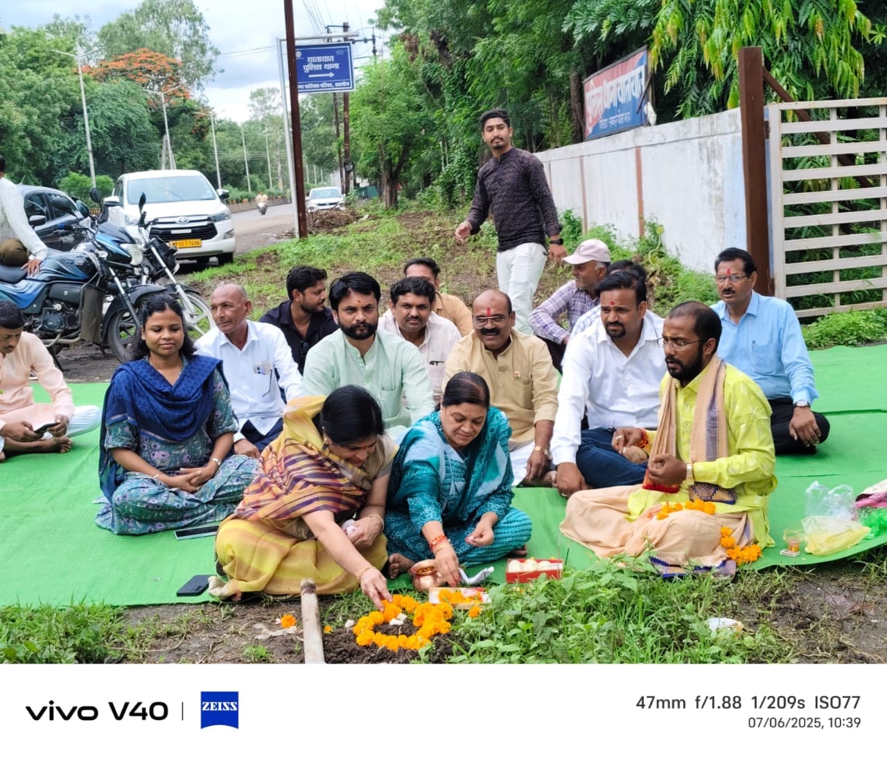 खण्डवा रोड पर 40-40 लाख रुपये के दो नालों के निर्माण का भूमिपूजन