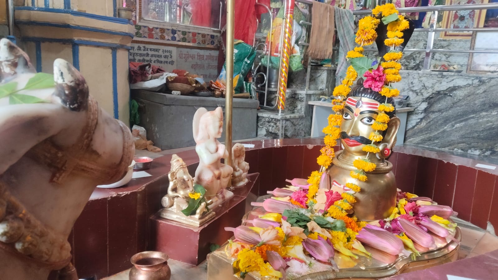 गुप्तेश्वर महादेव कांच मंदिर में रुद्र जलाभिषेक