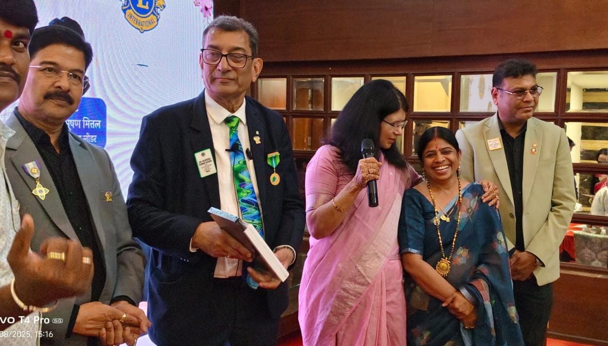 जोन चेयरपर्सन लायन प्रेरणा दुबे एक्सीलेंस अवार्ड से सम्मानित