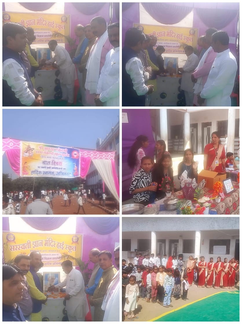 नगर में बाल दिवस के अवसर पर स्कूलों में लगा बाल मेला