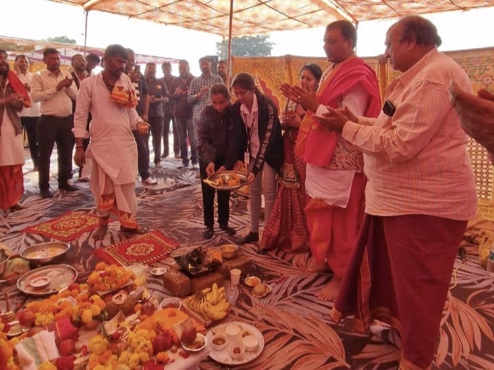 351 ब्राह्मणों के मंत्रोच्चार से गूंजा श्री कृष्ण बालाजी नगर,हुआ भूमिपूजन