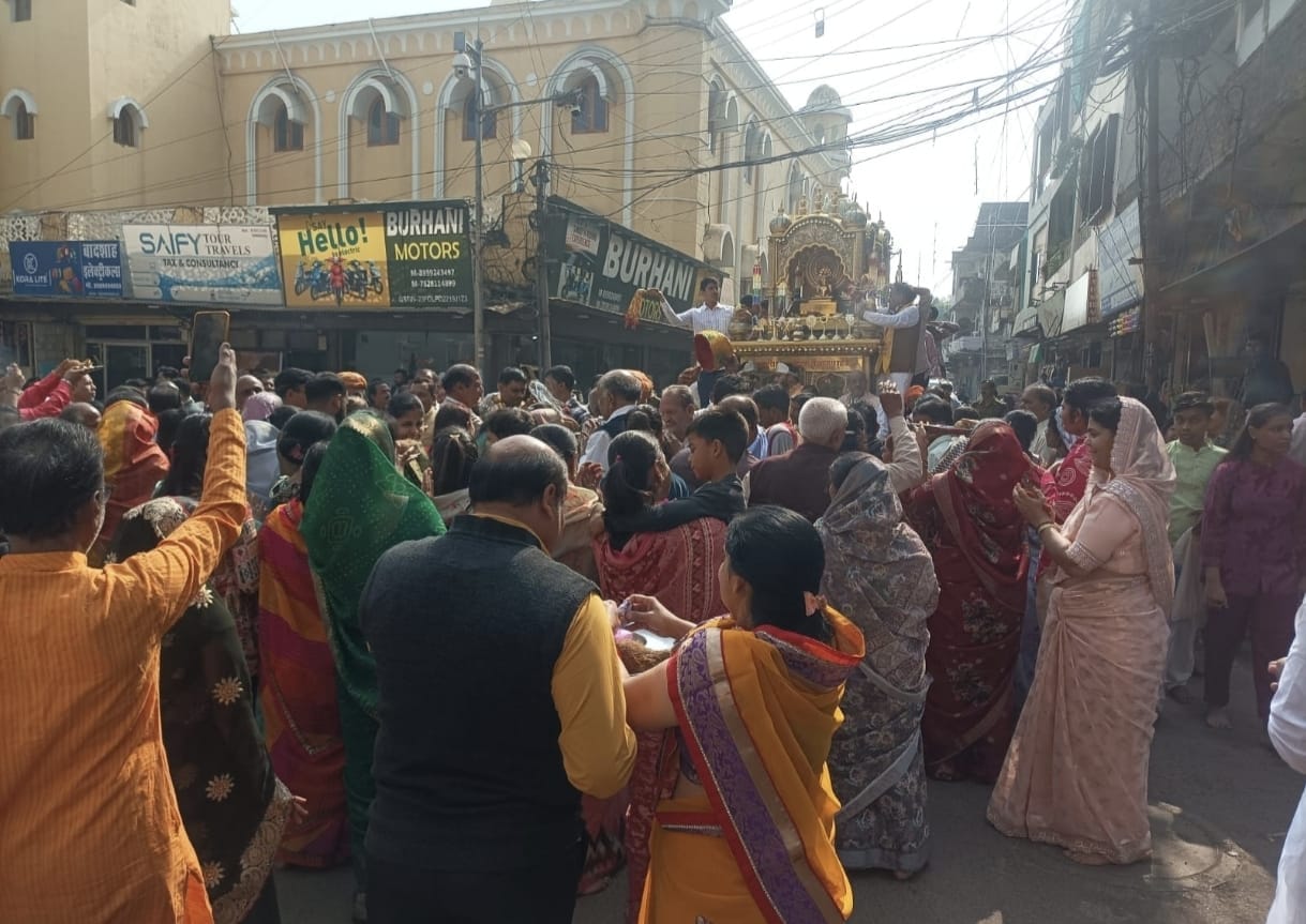 दूसरे दिन लौटे विमान जी, जगह-जगह हुआ भव्य स्वागत