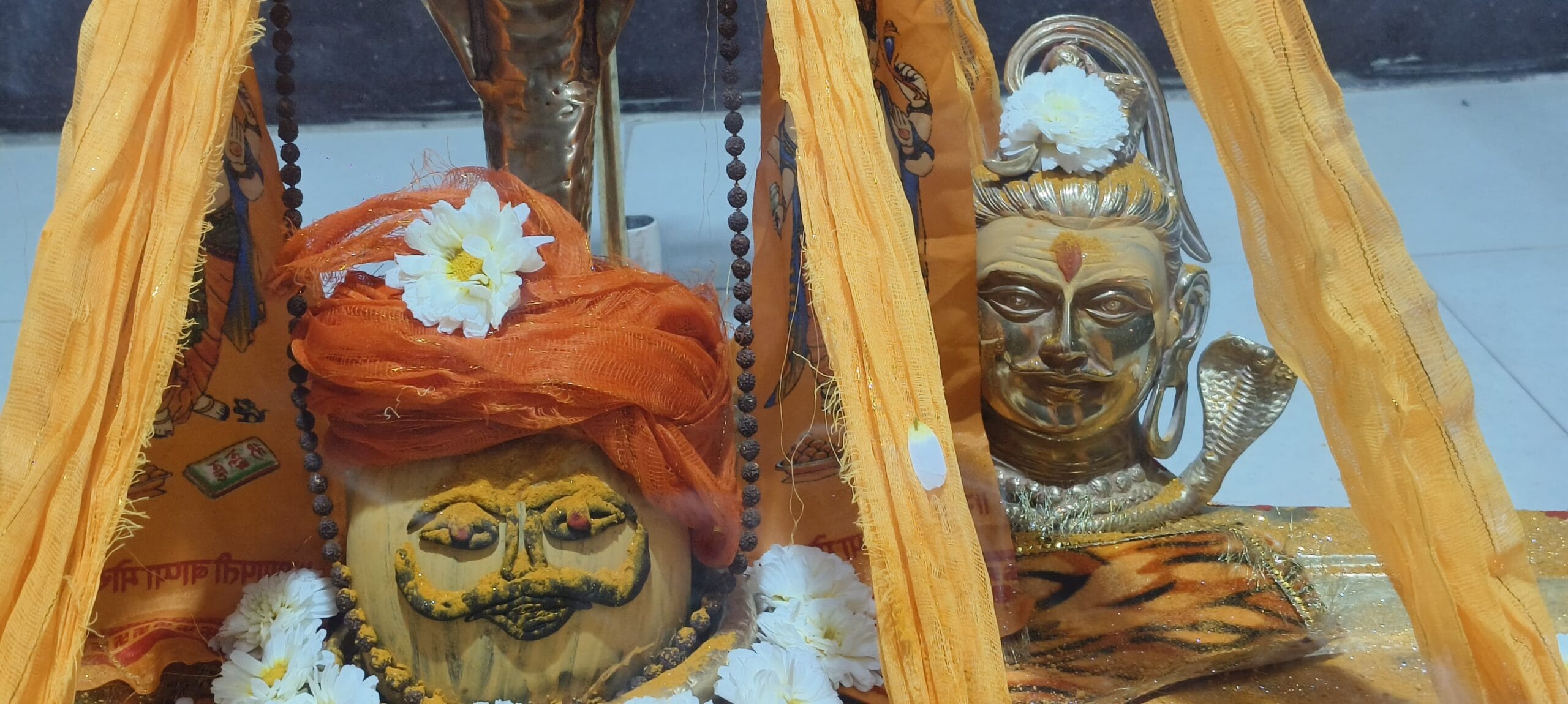 चिड़ार समाज के पुस्तैनी 65 शिव मन्दिर मुसाखेड़ी इन्दौर में बाबा नर्मदेश्वर महादेव की हल्दी का श्रृंगार गोलू गौर द्वारा किया